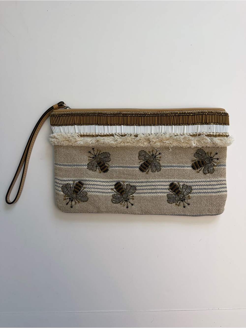 Joanna Buchanan Stripey Bee Wristlet / Pouch